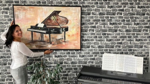 Klavier Bild Acryl Leinwand