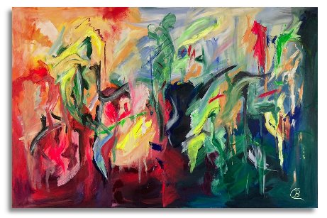 beeindruckende acryl farben auf leinwand bild